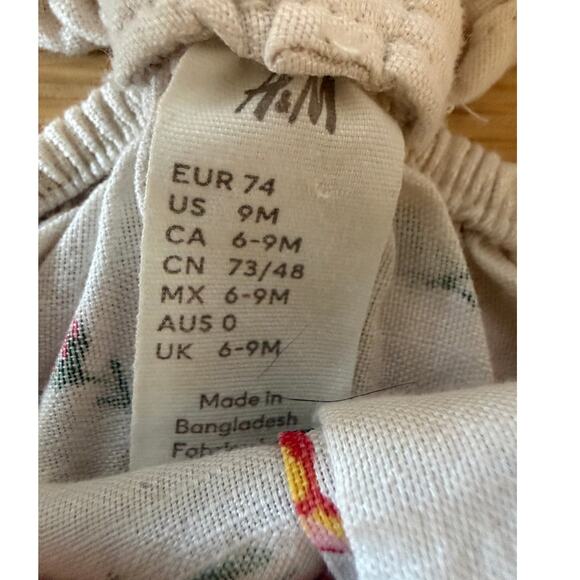 H&M Baby Wildflower Floral Sundress Ruffle Strap 6-9M - Picture 3 of 3